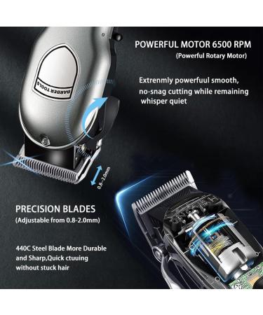 Pro Hair Clipper - Adjustable Professional Hair Trimmer USB Rechargeable Li-ion Battery Barber Clipper for Men | H8580c - Buy Online on GoSupps.com