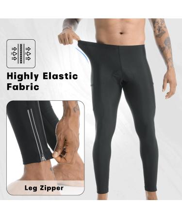 X-Tiger Men's Long Bicycle Pants with 5D Seat Cushion - Breathable Fast-Drying Cycling Pants with 3 Pockets - XL Black - Buy Online on GoSupps.com