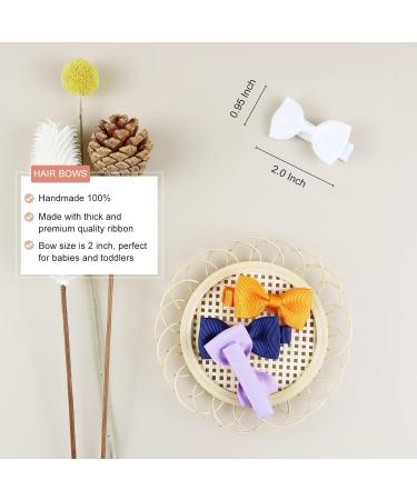 Baby Hair Clip 2 Inch Hair Bows Baby Girls Hair Accessories Fully Lined Barrettes for Girls Toddlers Infants Kids - Buy Online on GoSupps.com