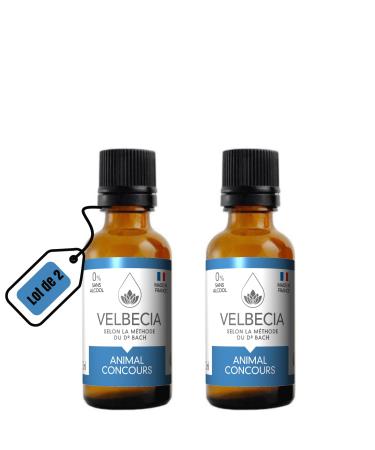 Velbecia - Dr Bach Flowers Animal Competition 30ml +1 FREE - ALCOHOL FREE - So that your animal remains focused during the event/competition