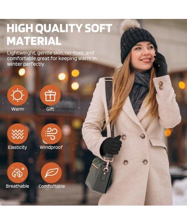 Winter Touchscreen Gloves for Men & Women | Windproof Elastic Thermal Wool Gloves in Black - Buy Online on GoSupps.com