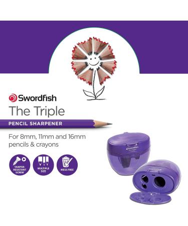Swordfish The Triple 3 Hole Canister Pencil Sharpener (Single) - Purple  Pack of 1 - Buy Online on GoSupps.com