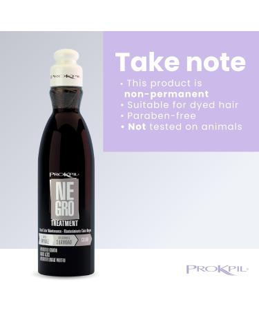 Prokpil | Negro Especial Tratamiento de Color Matizante Matizador para Rubio Canoso o Negro | Black Nuance for natural or colored Gray Blond or Black Hair 10.1oz-300ml - Buy Online on GoSupps.com