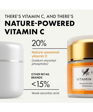 Buy Vitamin C Face Cream - Brightening Moisturizer with 2.5% Hyaluronic Acid & 2% Squalane for Uneven Skin Tone & Wrinkles - Antioxidant Firming Cream International Shipping Available - Buy Online on GoSupps.com