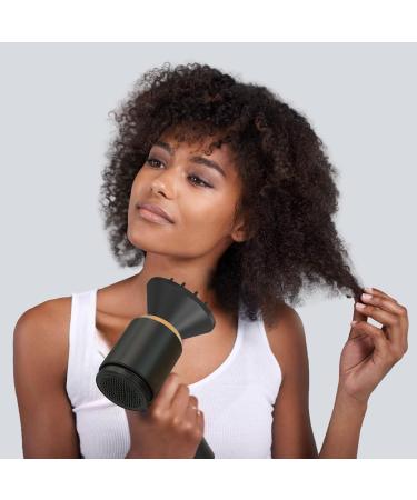FEEKAA Ions Hair Dryer - 100 Million Negative Ions for Shiny Hair | Travel-Friendly Curly Hair Styling with Rotating Magnetic Nozzle & Diffuser - Matte Black - Buy Online on GoSupps.com