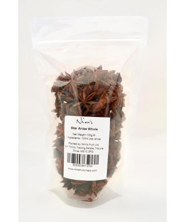 Nim's Star Anise Whole | Badiyan | Star Anise (100g/3.5oz) Gluten Free | Non GMO Whole Star Anise Pods | Dried Anise Star Spice | Premium Quality and Aroma Great for Baking Tea and Cocktails 100g - Buy Online on GoSupps.com