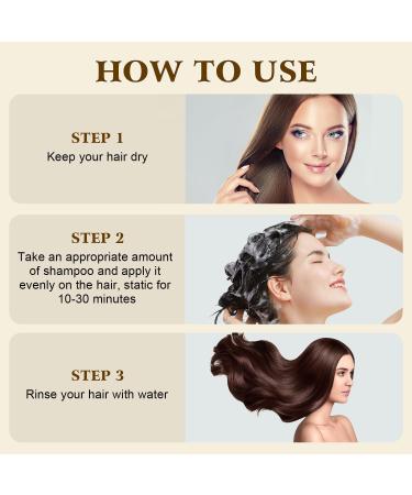Hair Coloring Shampoo Long-lasting Hair Coloring Shampoo Brown Hair Coloring Shampoo Quick and Easy Safe and Long-lasting Coloring Hair Dye Suitable for Men and Women Purple - Buy Online on GoSupps.com