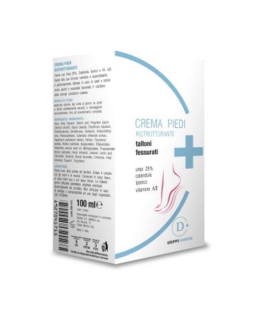 D + GRUPPO DABBENE D+ Groupe Dabbene - Restructuring Foot Cream - Cream for Very Dry and Chapped Feet and Heels Promotes the Restoration of Skin Conditions 100 ml