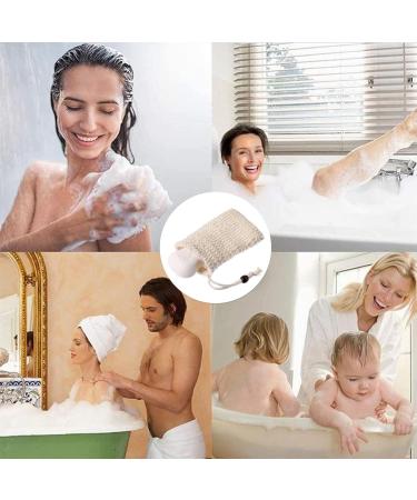 AWAGAS 30 Organic Sisal Soap Bags | 100% Natural Soap Sacks for Foaming Drying Peeling & Massage Ideal for Face & Body Shower - Buy Online on GoSupps.com