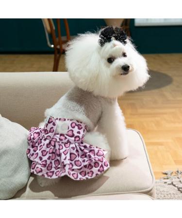 CuteBone Reusable Female Dog Diapers with Skirts 3 Pack - Leopard Print Dresses Pants for Heat Cycle - Size L - Buy Online on GoSupps.com