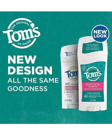 Tom's of Maine Natural Women's Deodorant - Beautiful Earth - 6 Pack - 2.25 oz - Buy Online on GoSupps.com