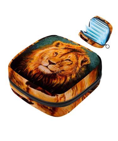 Menstrual Bag with Zipper for Women Girls (The Lion)