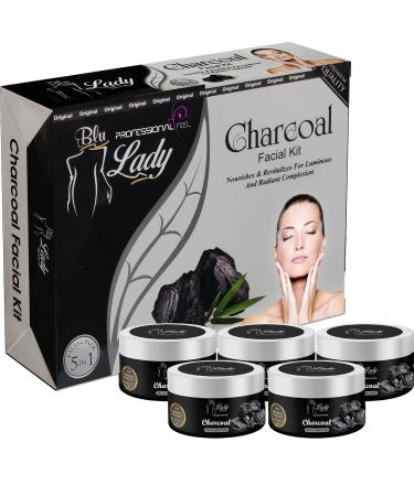 Black Charcoal Facial kit For Women & Men Beauty Parlour Facial Kit - Set of 5 275 g
