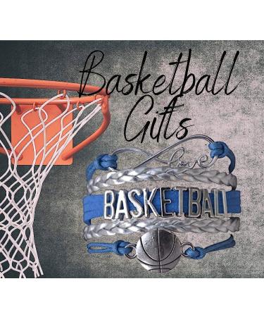 Infinity Basketball Bracelet - Blue & Silver Charm Jewelry Gift - Buy Online on GoSupps.com