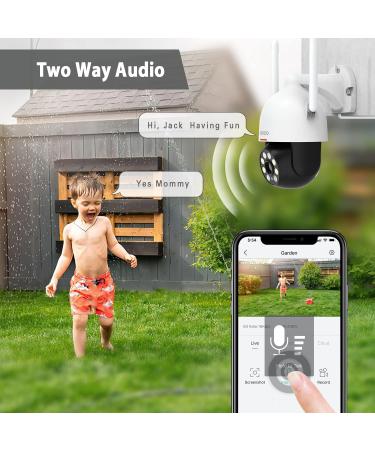 Dekco 2K Outdoor WiFi Security Camera with 360 Pan-Tilt View, Motion Detection, Siren, 2-Way Audio, Full Color Night Vision - Waterproof Dome Surveillance Camera for Home - 3MP, 1 Pack - Buy Online on GoSupps.com