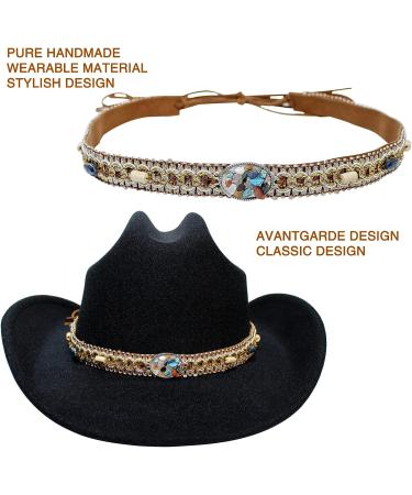 Kalerona G/D/Brown Cowboy Hat Band - Stylish Western Hat Accessory - Buy Online on GoSupps.com