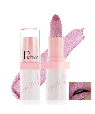 Diamond Glitter Lipstick Sparkling Shimmer Metallic Lipstick Diamond Shiny Bold Glow Lip Gloss Nude Pink Sparkling Diamond Lipstick Diamond Glitter Metallic Lipsticks #01 Light Purple #01 Light Purple 0.12 Ounce (Pack of 1)