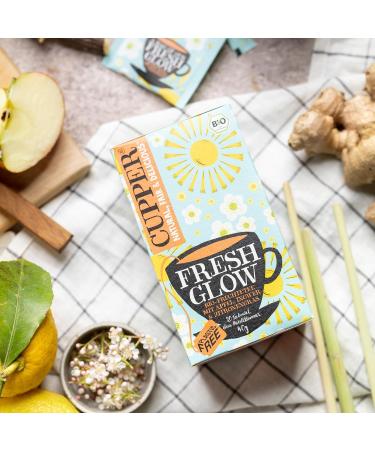 Buy Cupper Organic Fruit Tea Fresh Glow Ginger Apple Lemongrass Eco-Friendly & Fairly Traded 20 Unbleached Tea Bags - Buy Online on GoSupps.com