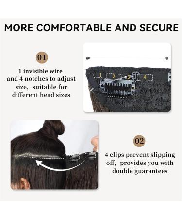 Hair Extensions 22 Inch Invisible Wire Hair Extensions 4 Clips In Natural Synthetic Long Wavy Hairpieces For Women Daily Party Hair Pieces(60) 22inch-55cm 60 - Buy Online on GoSupps.com