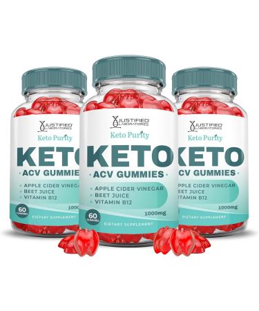 Buy (3 Pack) Keto Purity Keto ACV Gummies - 1000MG Advanced Formula with Pomegranate & Beet Juice Vegan Non-GMO - 180 Gummies for Optimal Weight Loss - Buy Online on GoSupps.com