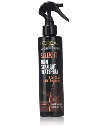 L'Oreal Paris Advanced Hairstyle Sleek It Iron Straight Heatspray 5.7 Fluid Ounce (Pack of 3) 5.7 Fl Oz (Pack of 3) Unscented