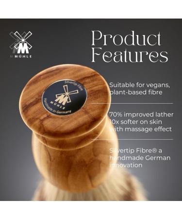 M HLE Shaving Brush - Classic Series Silvertip Fibre S in Olive Wood | Premium International Shipping - Buy Online on GoSupps.com