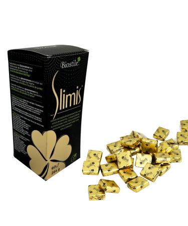 Slimis Chewable Candies for Weight Loss Natural Glucomannan from Konjac Root Peach Flavor Stevia Sweetened 60 Pieces