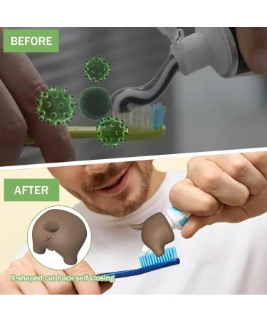 DUNBE Pooping Dog Butt Toothpaste Topper Funny Gift 4 Pack Cute Dog Butt Toothpaste Dispenser Funny Toothpaste Cap Toothpaste Squeezer(Black+Grey) - Buy Online on GoSupps.com