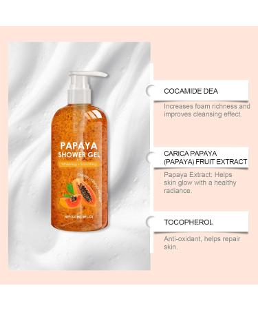 Hengxuan Papaya brightening and moisturizing shower gel for women and men mild body wash with fragrance exfoliating oil regulating pH balanced cleanser for all skin types 1 - Buy Online on GoSupps.com