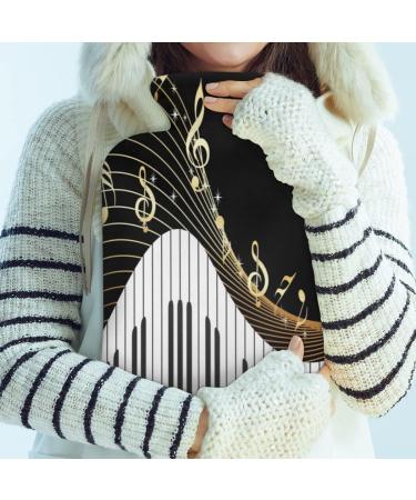Piano Keyboard Heat Bottle | 2L Hot Water Bottle with Fluffy Cover | Ideal for Kids Men Women | Cozy Nights & Pain Relief | Music Notes Art Design - Buy Online on GoSupps.com