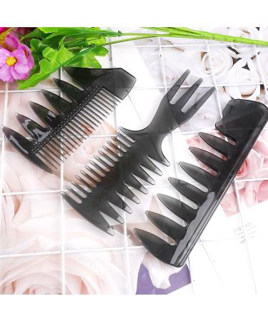 3-Piece Men's Styling Comb Set - Black Pompadour, Wide Tooth, and Streaker Comb for Wet, Curly, Thick, and Oily Hair - Buy Online on GoSupps.com