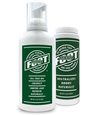 FOOT SENSE Wash and Care Bundle - Natural Therapeutic Wash & Foot Powder - Fight Foot Odor, Jock Itch, Athlete's Foot - Buy Online on GoSupps.com