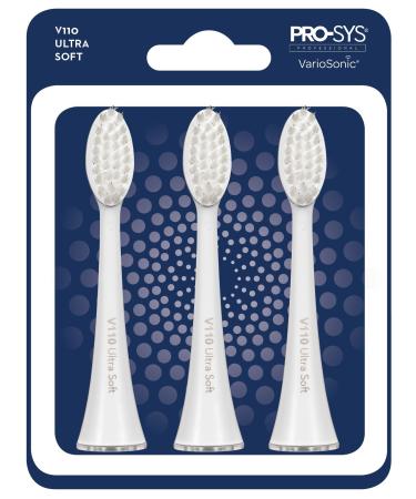 PRO-SYS VarioSonic V110 Ultra Soft Replacement Heads Pack of 3. Also fits Burst Brush!