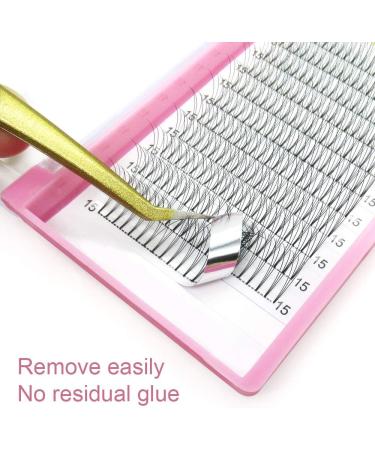 3D-D-0.10-14mm Short Stem Pre Made Fan Eyelash Extensions - Russian Volume Lashes 0.07/0.10 - 14mm Length - Buy Online on GoSupps.com
