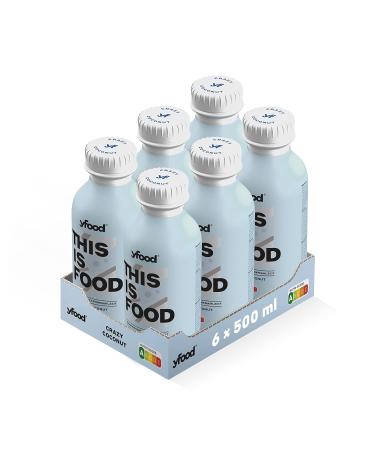 Yfood Drink Crazy Coconut - Delicious 500ml Meal Replacement 33g Protein 26 Vitamins & Minerals On-the-Go Nutrition (6 Pack) - Buy Online on GoSupps.com