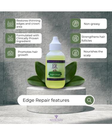Edge Repair Follicle Treatment Night Drops - Promote Hair Growth & Strengthen Follicles - 2 Fl Oz - Buy Online on GoSupps.com