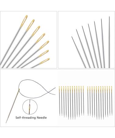 24 PCS Self Threading Needles with Vintage Holder - Easy Hand Sewing for DIY Crafts - Buy Online on GoSupps.com