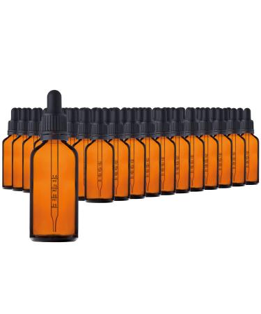Handsunity 50ml-88Stk pipette bottle Small glass bottle-pharmacy glass set made of amber glass with black pipette cap including 5 pcs accessories brown las bottles 50ml-88 piece black cap