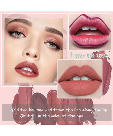 3 Piece Nude Matte Lipstick Set - Velvet Air Moisture Smooth Crayon Lip Stain - Long Lasting Waterproof Lip Gloss for Women - Buy Online on GoSupps.com