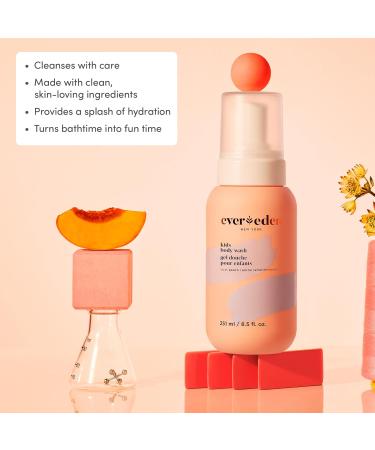 Evereden Kid Daily Routine Face Wash Face Cream SPF 30 & Body Wash: Cool Peach | Made With Clean and Non-toxic Ingredients | Gentle Skin Care for Kids - Buy Online on GoSupps.com