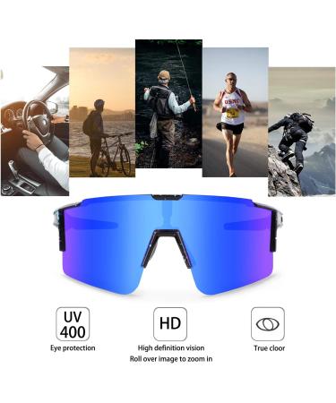 Duduking Sports Glasses | UV400 Protection Cycling Sunglasses for Men & Women | Interchangeable Lenses for Outdoor Activities - Buy Online on GoSupps.com