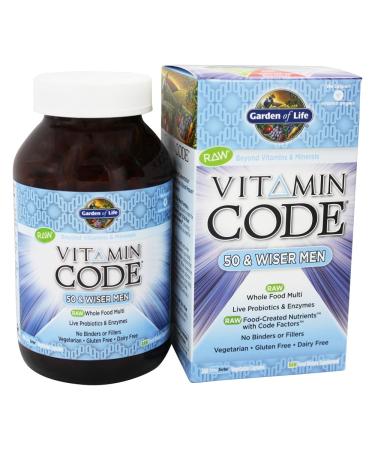 Vitamin Code 50+ Men's Formula - 240 ct | Whole Food Multivitamin for Aging Men - Buy Online on GoSupps.com