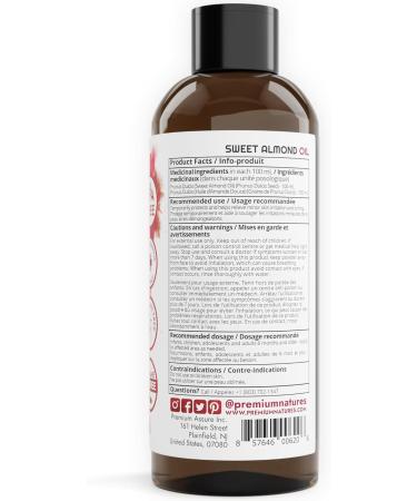 Sweet Almond Oil - Cold Pressed Carrier Oil for Essential Oils Baby & Skin Moisturizer | 4 oz Natural Body Massage Oil - Buy Online on GoSupps.com