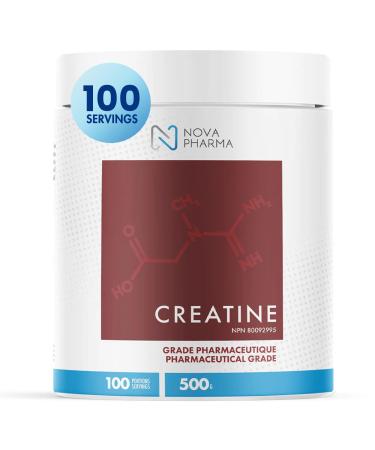 Nova Pharma Creatine - Promotes Muscle Development Boosts Power Energy Strength and Workout Performance Creatine Powder Supplement for Athletes Fitness Enthusiasts and Gym Goers - 100 Portions