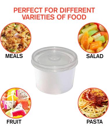 Smygoods 8oz Paper Soup Containers with Lids - 50 Count | Disposable Soup Bowls - Buy Online on GoSupps.com