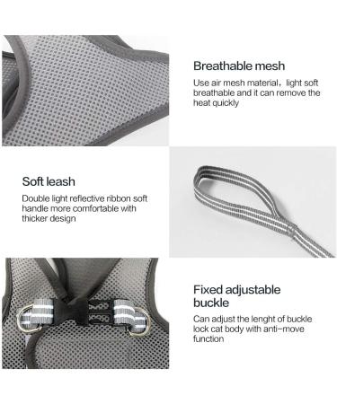 Lianzimau Cat Dishes & Ultra Light Adjustable Running Vest for Kittens & Puppies - Soft Padded Escape Protection Jacket (1 Pack) - New Gray - Buy Online on GoSupps.com