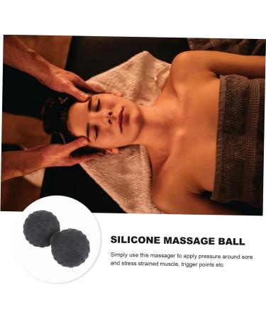 Healeved Yoga Massage Ball - Acupressure Roller for Muscle Relief | Self-Massage Device 12x6.3cm Black - Buy Online on GoSupps.com