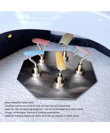 Nail Art Display Stand ANGGREK Nail Tip Art Display Stand with 5 Tip Holder Fingernail DIY Practicing Tool Nail Stand for False Tip Manicure Tool - Buy Online on GoSupps.com