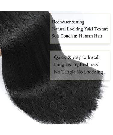 Buy Antiensed Braiding Hair - Easy Braid Itch-Free Synthetic Fiber Yaki Texture Hair Extensions (6 Packs 50cm 1B#) for International Shipping - Buy Online on GoSupps.com