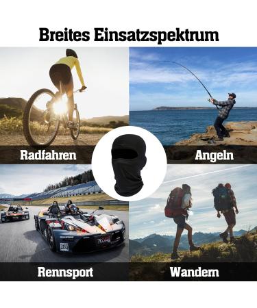 4 Pack Storm Hood Balaclava UV Protection Masks - Windproof Multifunctional Face Hood for Men & Women - Ski Motorcycle & Outdoor Sports - Size S-3XL - Black - Buy Online on GoSupps.com